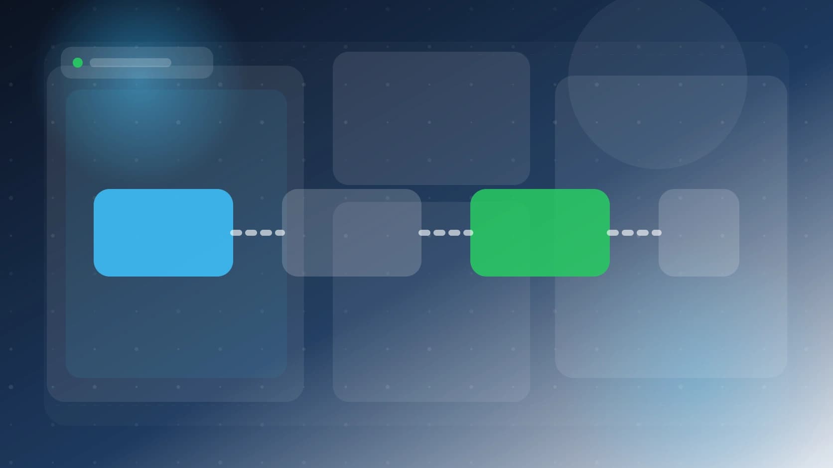 Pipeline de integración continua con tres etapas conectadas hacia un servidor de producción