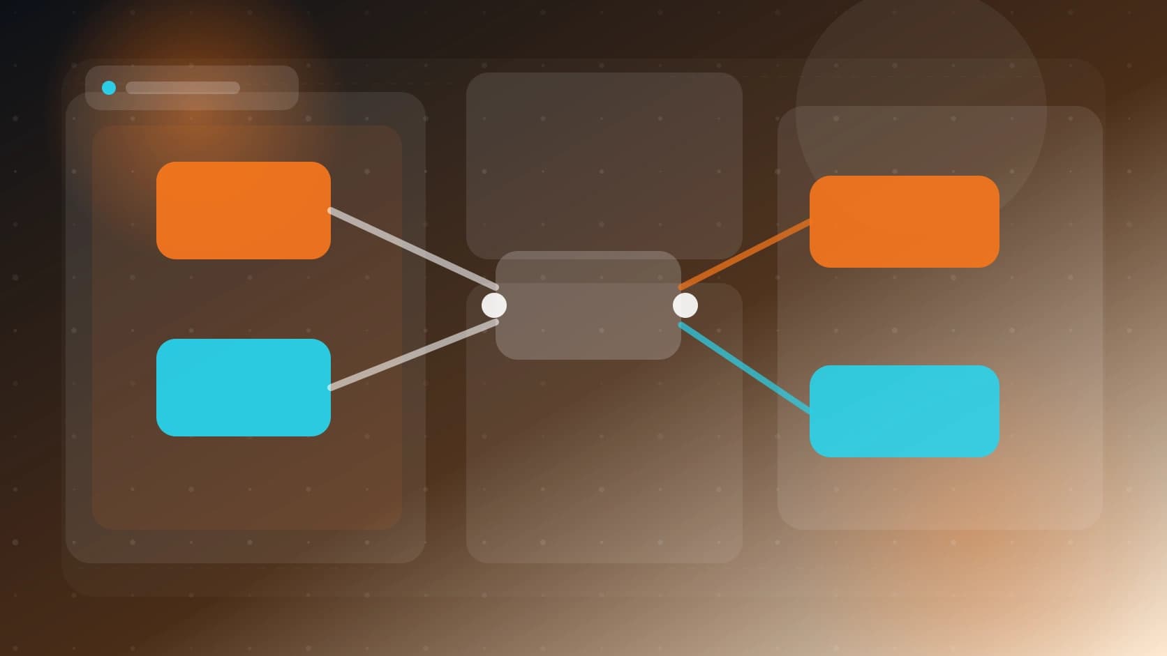Vía férrea con trenes de contenedores conectando un repositorio con la nube