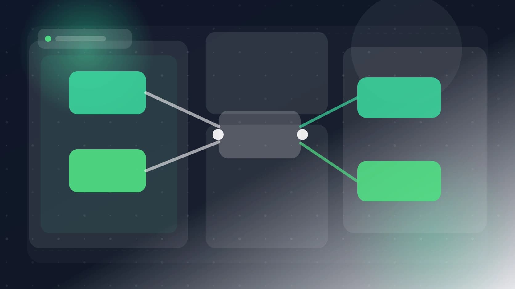 Mapa de configuración donde el devcontainer.json enruta imagen, features, puertos y usuario del entorno