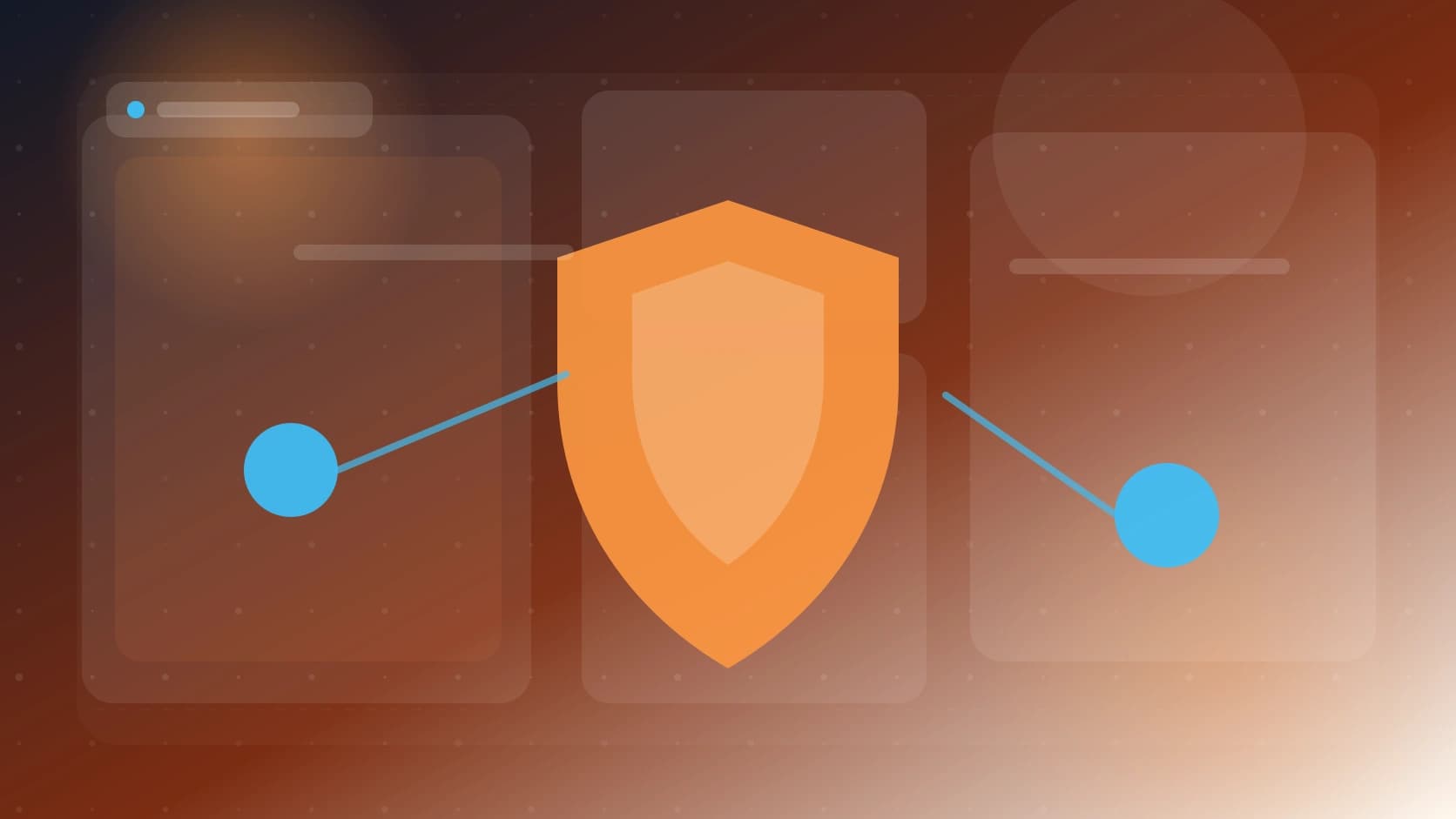 Mapa editorial con cuatro dominios de seguridad para agentes: aislamiento, tools, credenciales y monitoreo