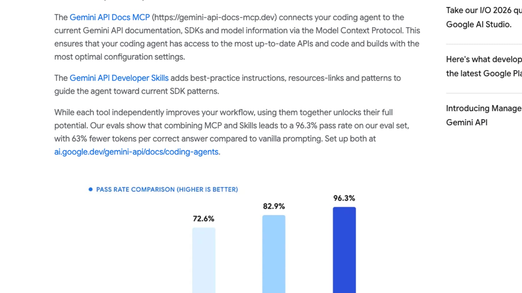 Articulo oficial de Google sobre Gemini Docs MCP y Agent Skills para coding agents