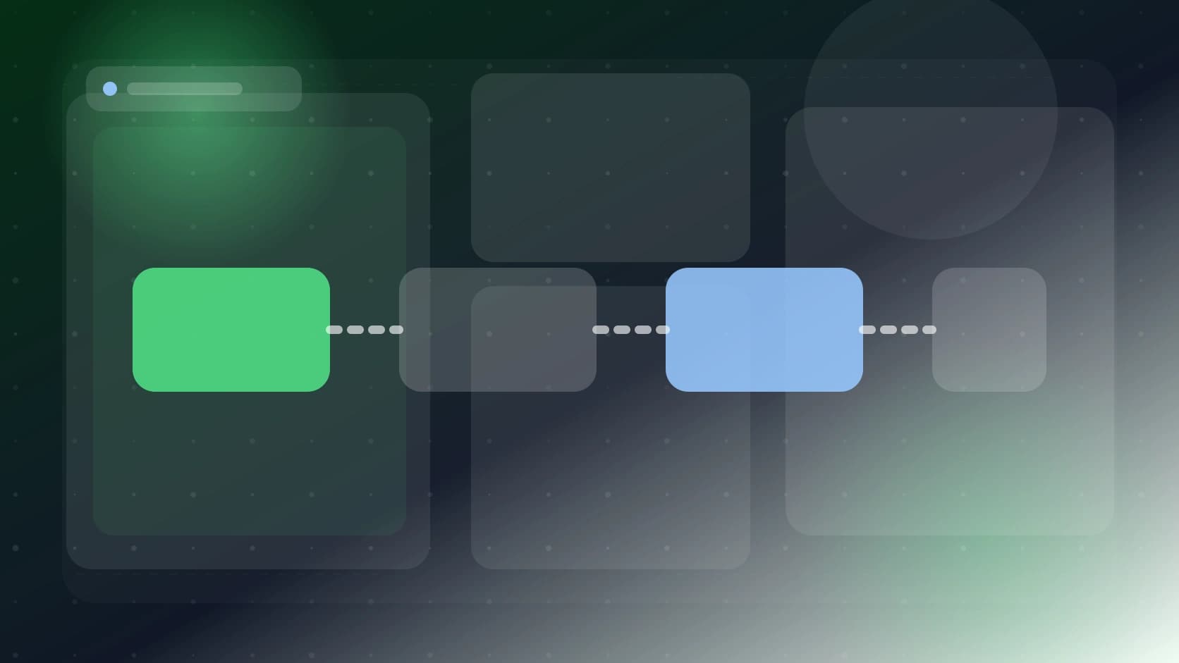 Flujo editorial de Gemini Interactions API con una línea de tiempo de steps, tools y estado de ejecución