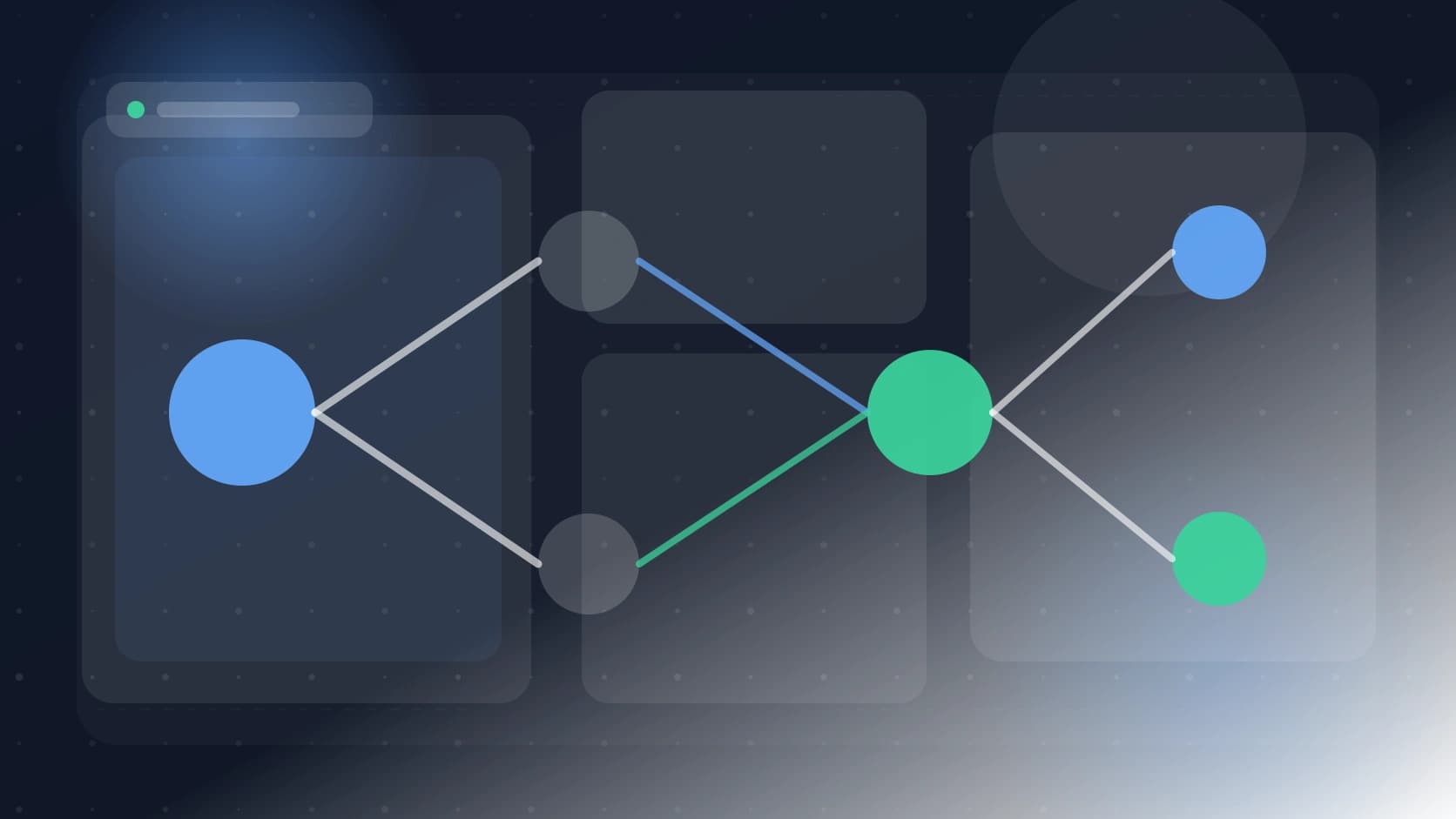 Flujo editorial inspirado en GitHub donde una API dispara tareas de agente entre issues, sesiones y revisiones
