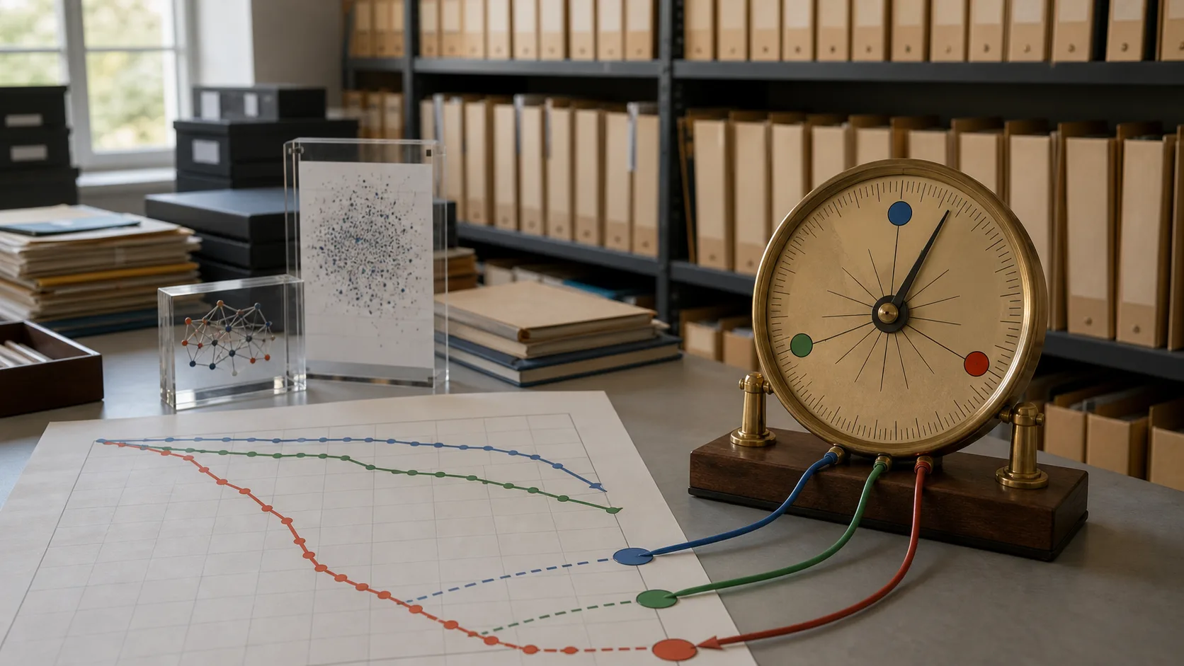 Archivo de datasets con un dial de ambigüedad y curvas de evaluación para un agente de recuperación