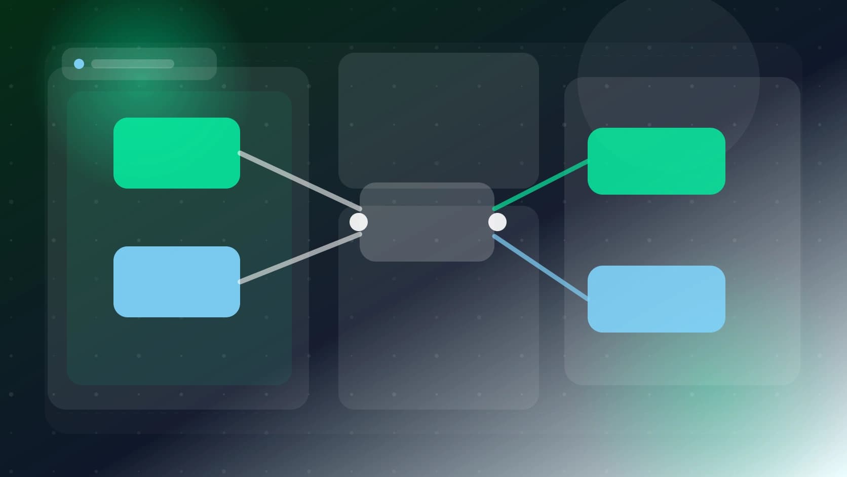 Arquitectura editorial de Neon AI Gateway conectando base de datos, modelos y backend de agentes