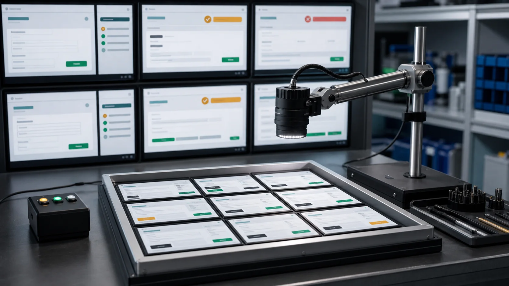Laboratorio editorial de QA visual con sesiones de navegador y comparación de estados
