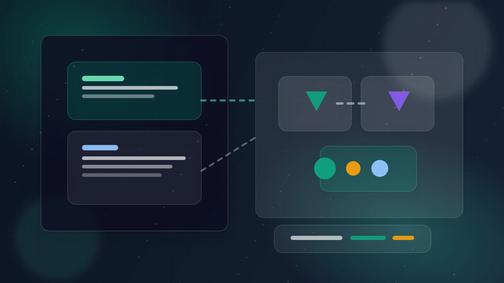 Mesa de trabajo editorial con mapas de repo, tarjetas y flujos de Ask Mode para un agente de coding