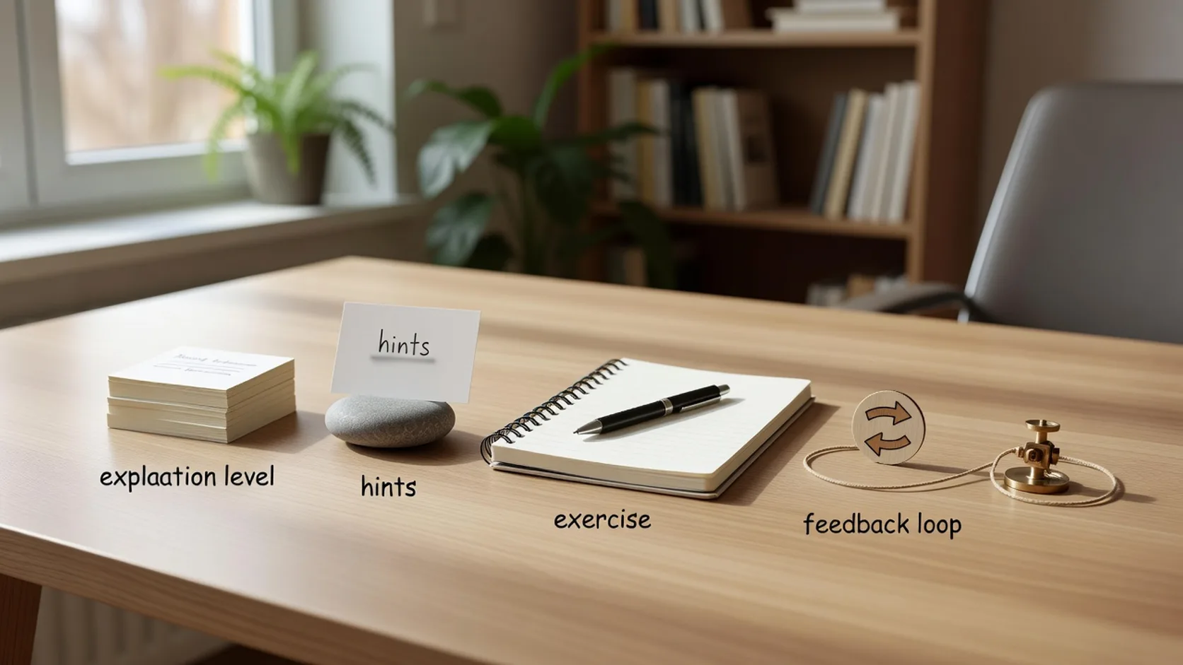 Flujo de tutoría con IA: intento propio, pistas, feedback y reto, en ciclo