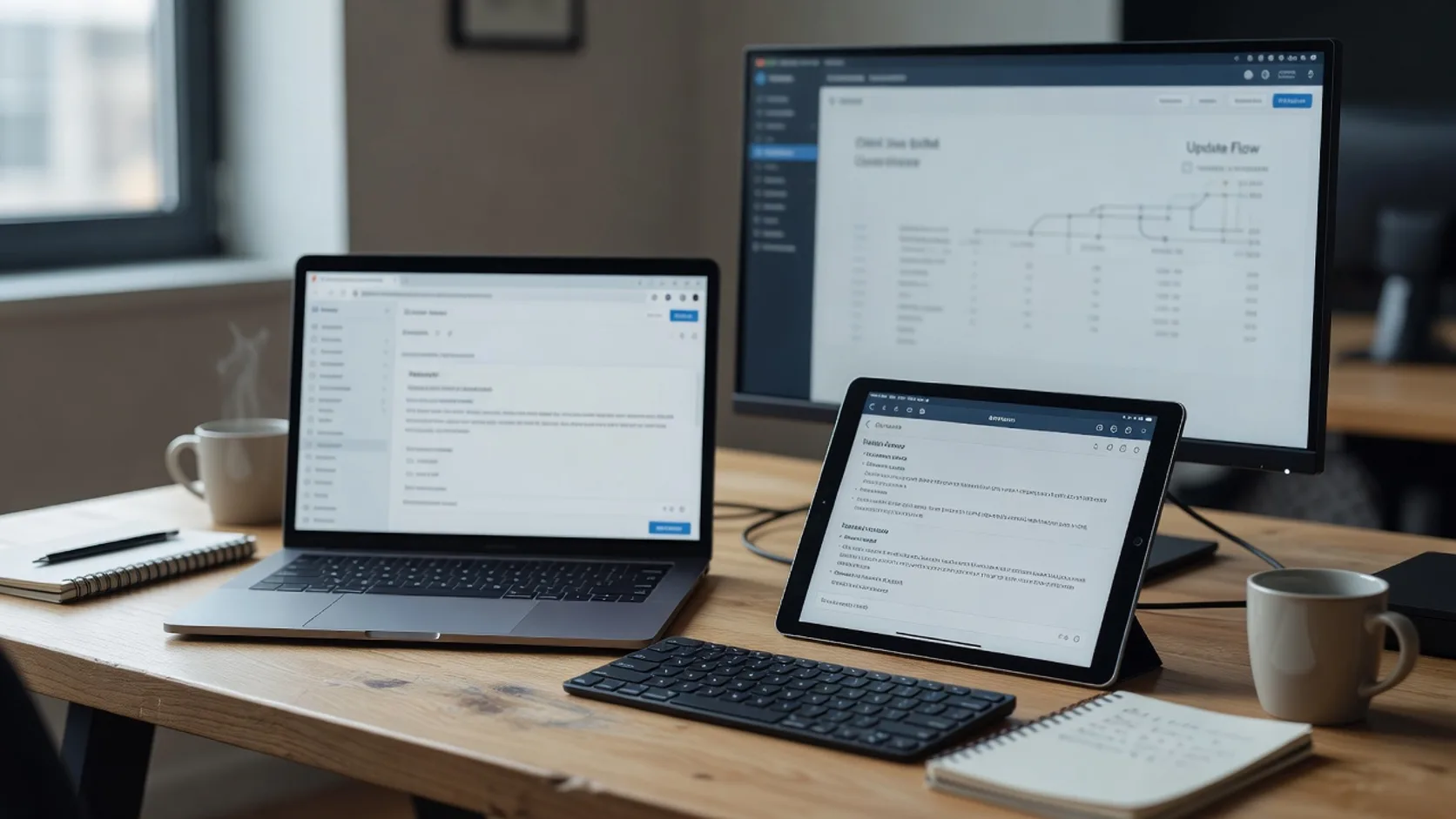 Flujo de automatización de oficina: entrada, prompt con contexto y reglas, salida y revisión