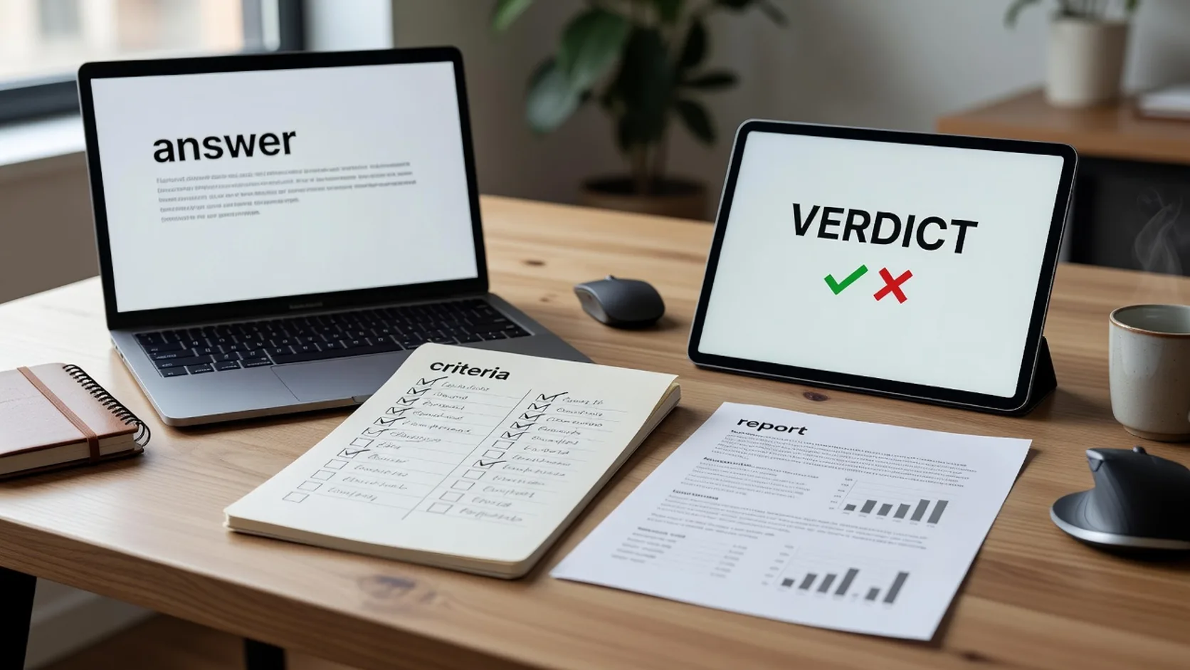 Flujo de evaluación de agentes: dataset, runner, grader y gate de producción