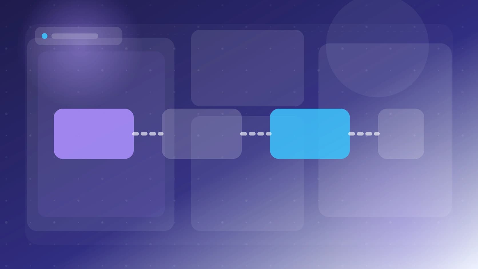 Composicion editorial sobre Workflow Builder con un paso de IA y contexto de Slack