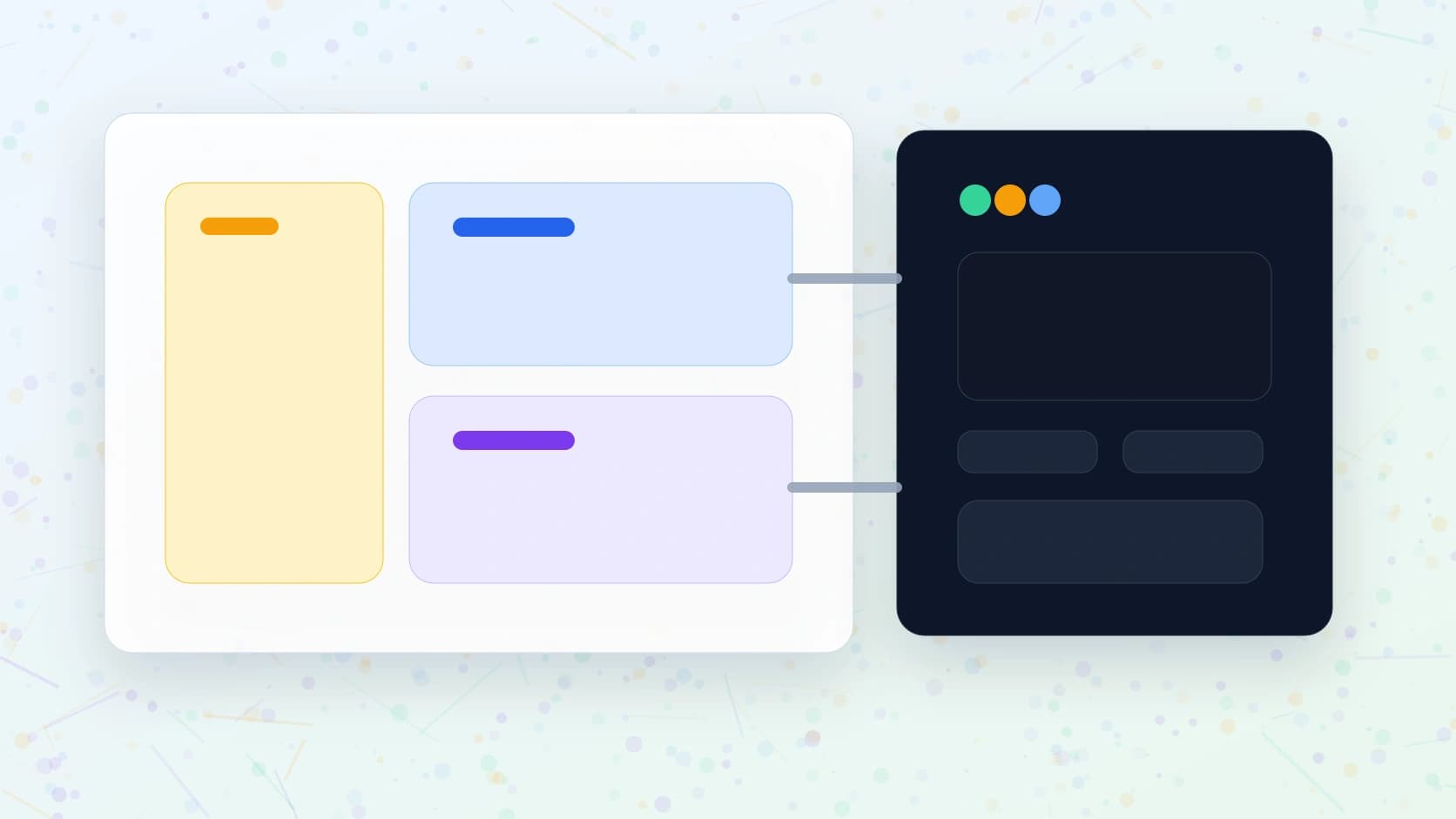 Espacio de trabajo con paneles conectados y una consola de agente empresarial inspirada en ChatGPT workspace agents