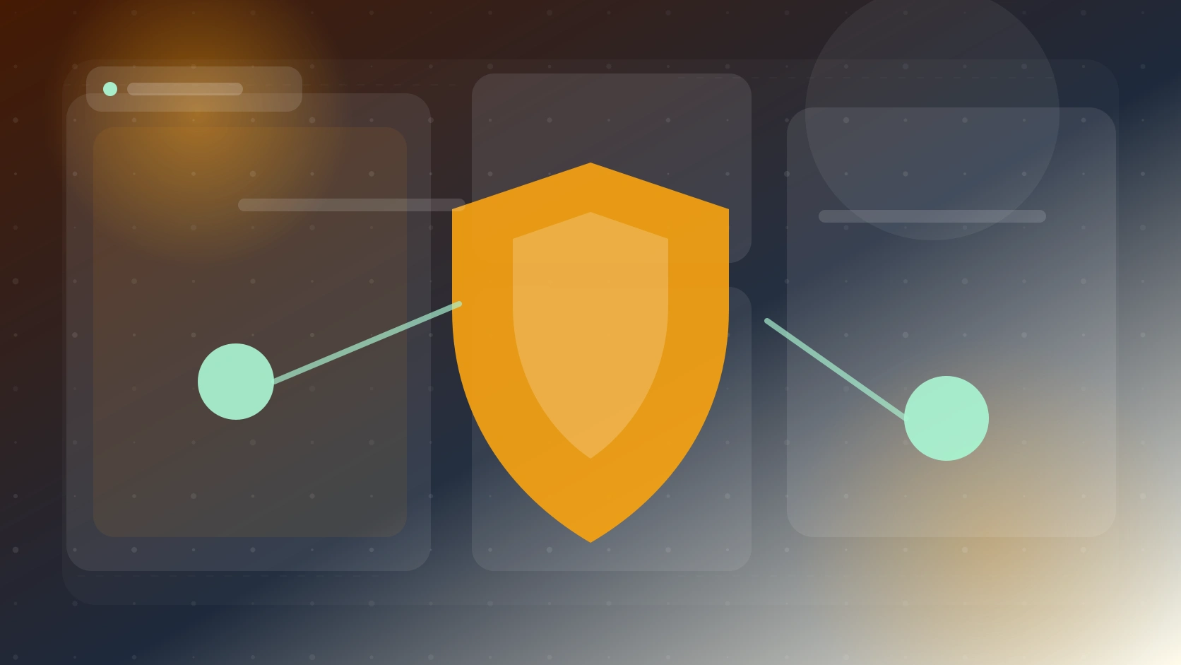 Escena editorial con clasificación read/write, aprobaciones explícitas y una barrera de seguridad antes de cambios sobre la cuenta