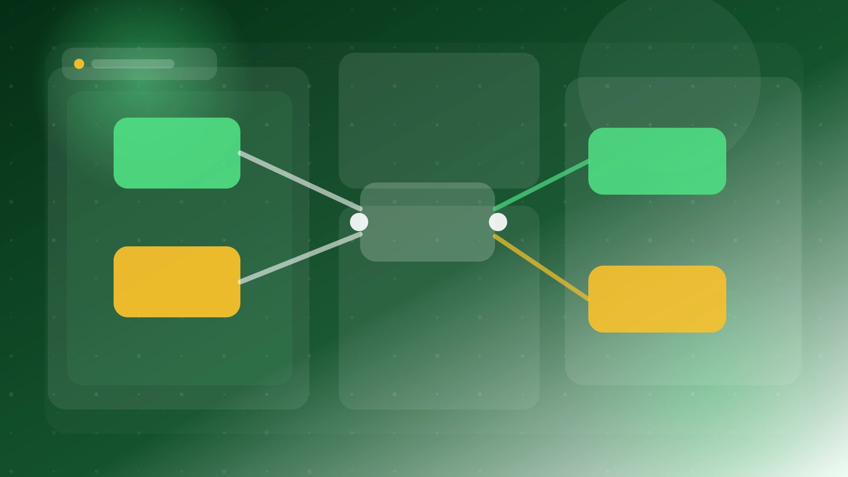 Mesa editorial con diagramas, mockups y rutas de CLI entrando a un flujo de Copilot Vision