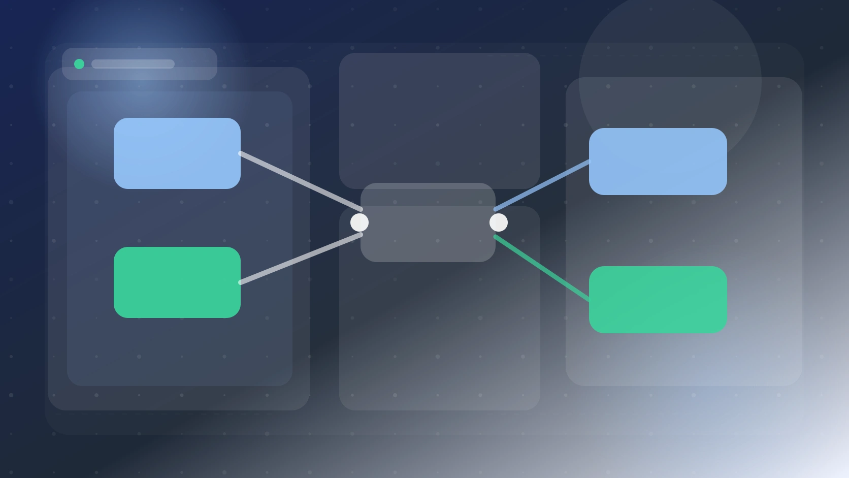 Composicion editorial con canvases estructurados, varias sesiones de GitHub Copilot y un flujo de revision agentic visible
