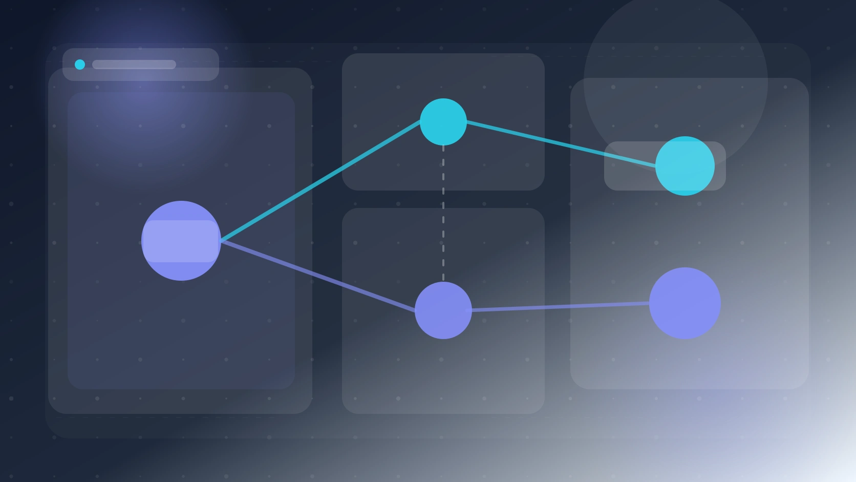 Vista editorial con descargas de reportes, un dominio estable y controles de red alrededor de métricas de GitHub Copilot
