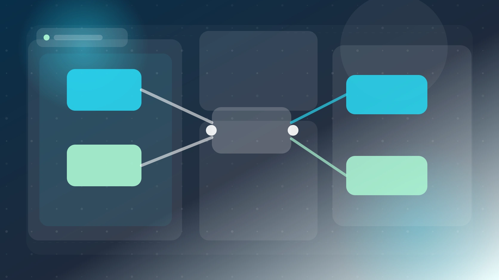 Escena editorial con un orquestador en la nube delegando tareas a subagentes locales sobre Android y Gemini Nano