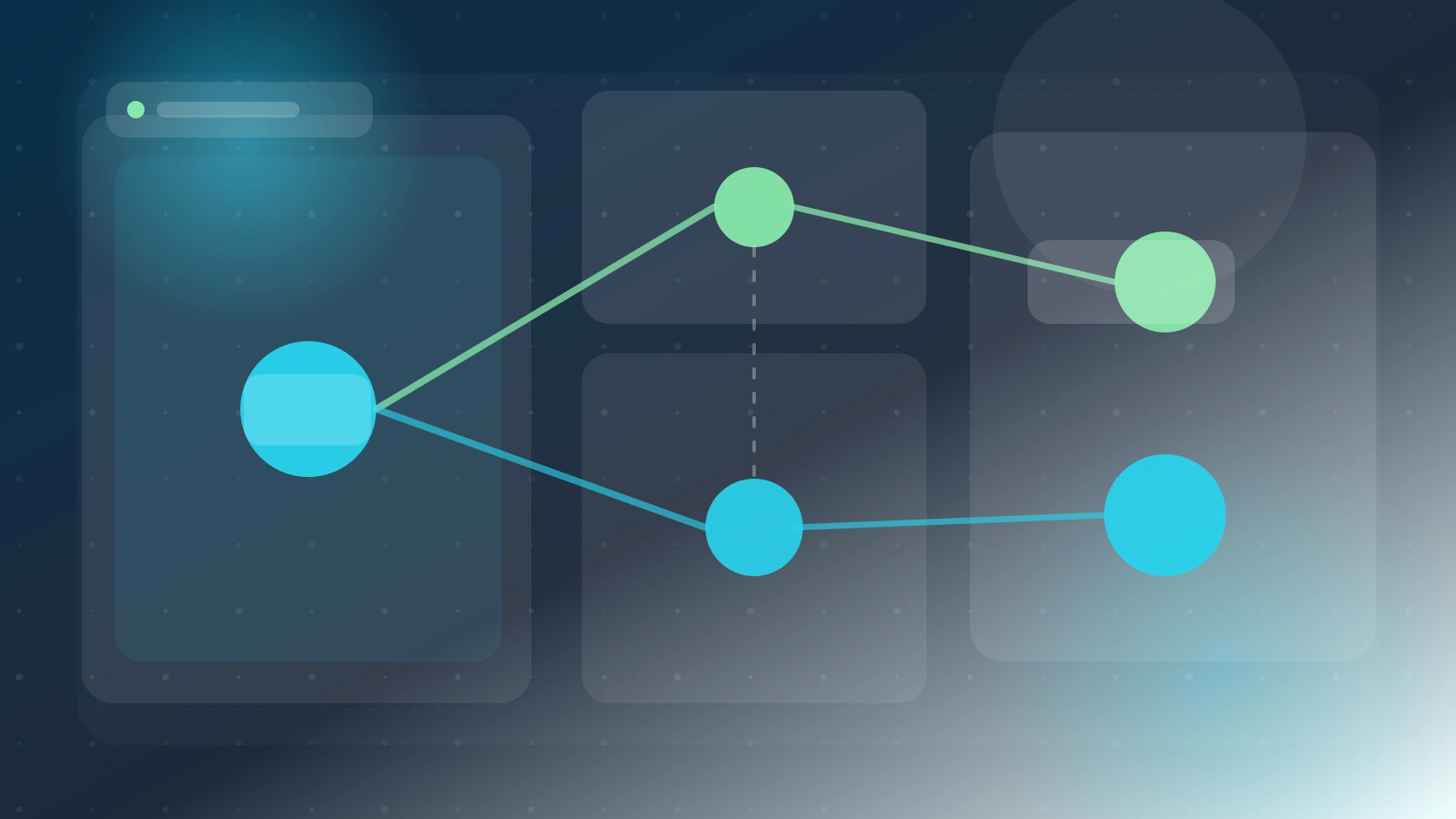 Escena editorial de un agente de datos con costo de contexto reducido y menos pasos para llegar a SQL útil